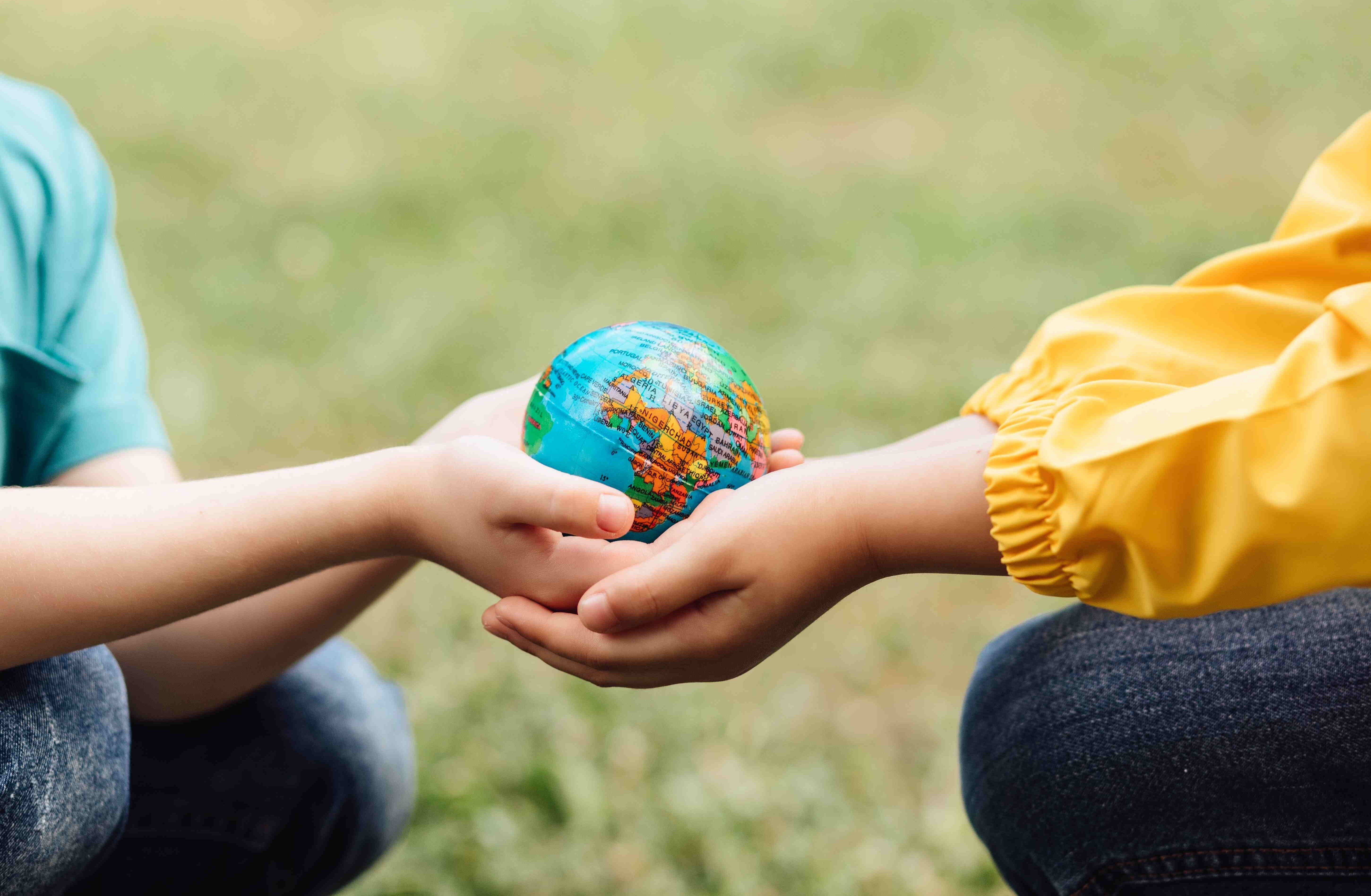 children caring for the planet