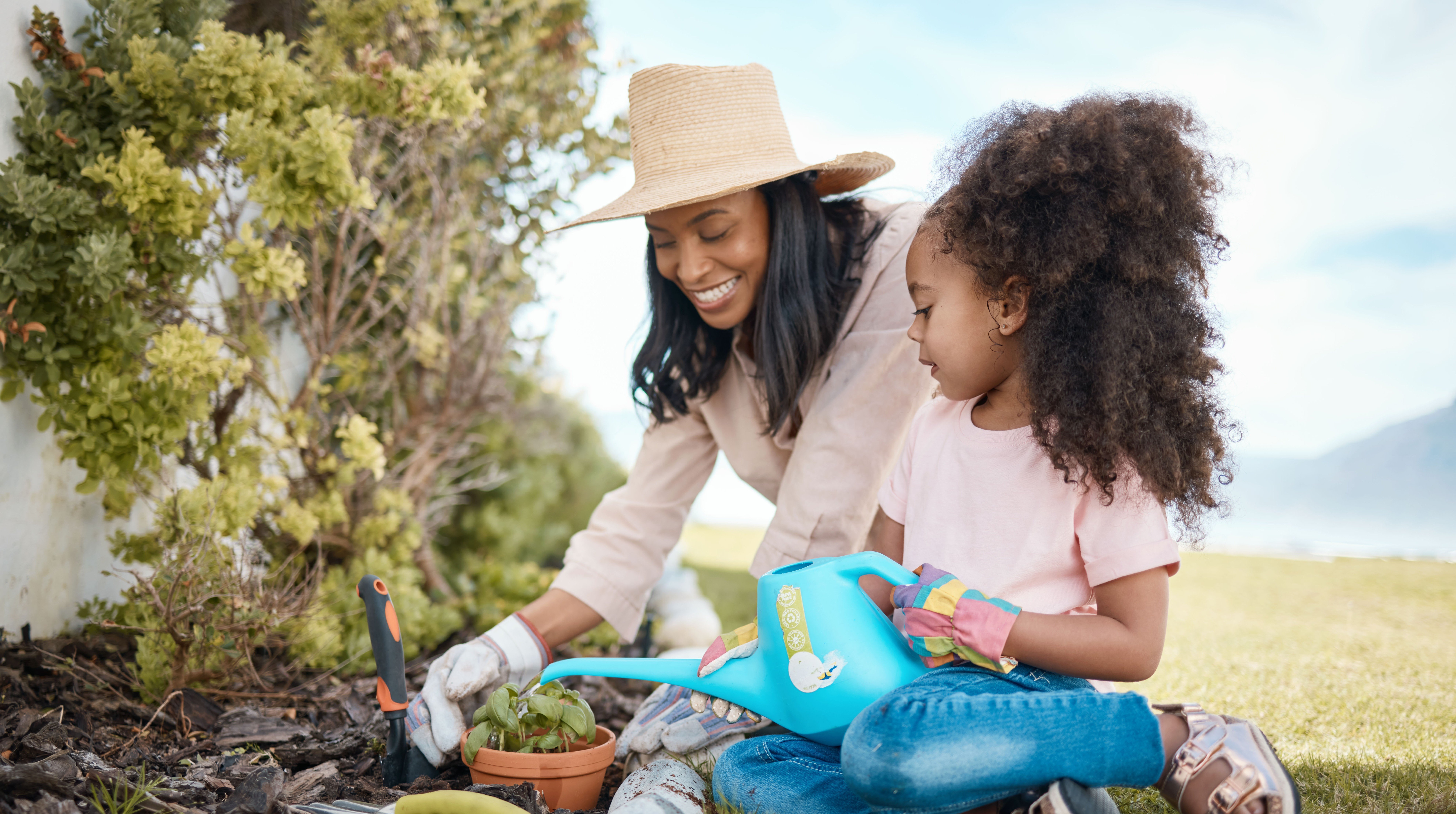 children and spring gardening 